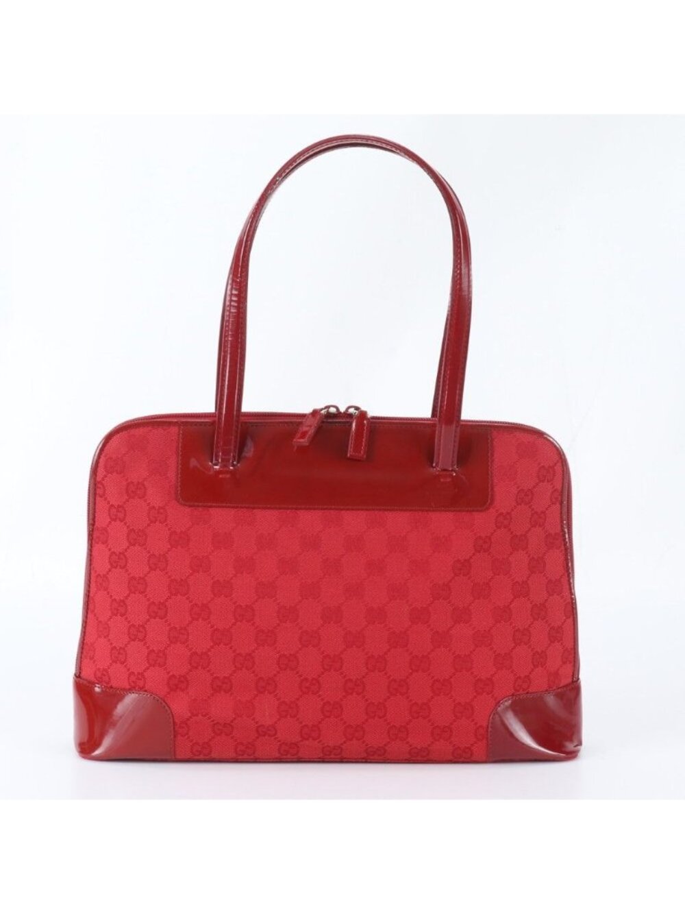 Gucci GG Canvas Leather Tote Shoulder